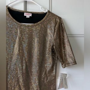 Elegant Gigi NWT S gold holographic rare